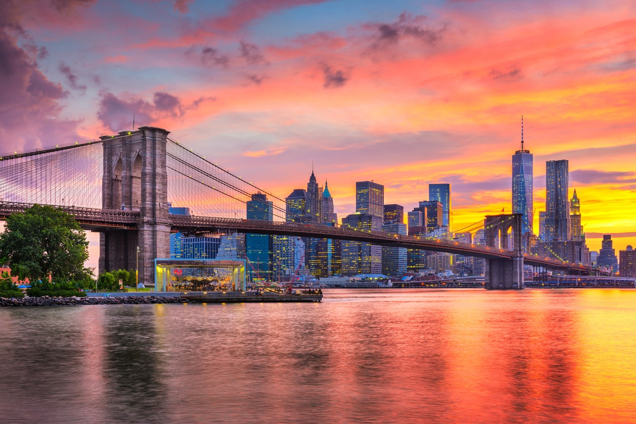Manhattan Skyline and Brooklyn Bridge