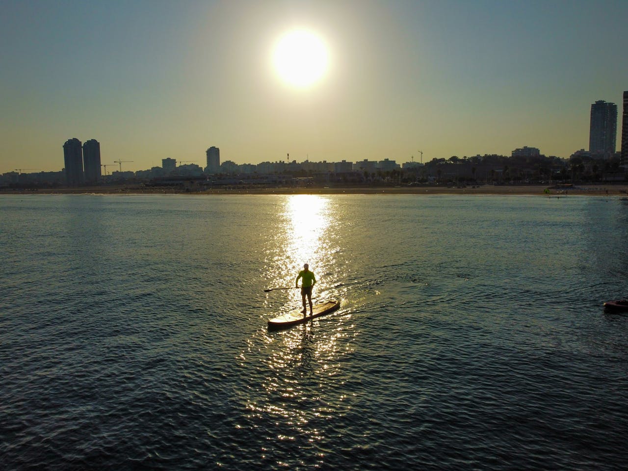 paddleboarding