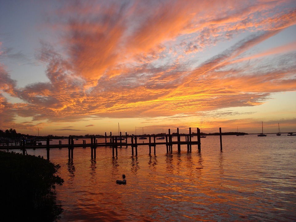 Key Largo, Florida at sundown
