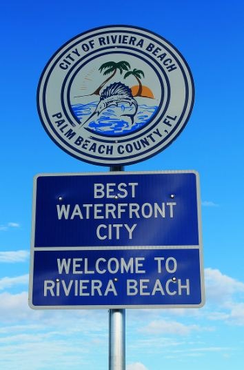 Welcome to Riviera Beach Florida Sign